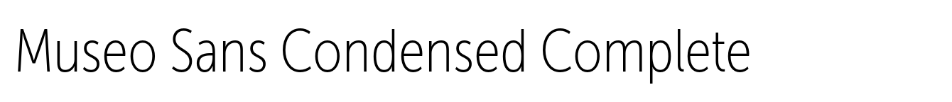 Museo Sans Condensed Complete